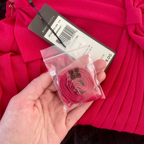 NWT BCBGMaxAzria “Sabrinna” Red Bows Dress, Size 2 - Picture 4 of 5